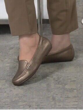 Vionic Debbie Driving Moc Loafer Metallic Bronze Gold Women’s Size 10 Wide